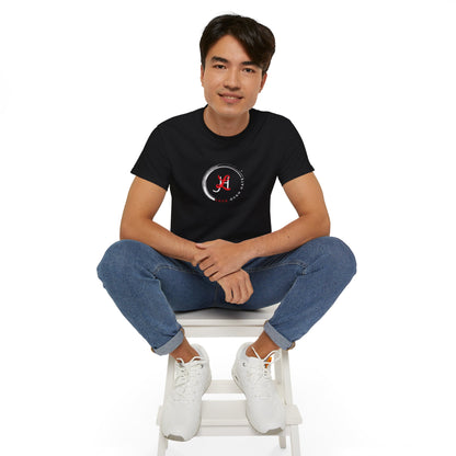 Baumwoll-T-Shirt Qualität Konstruktion gerippter Kragen Unisex Passform 