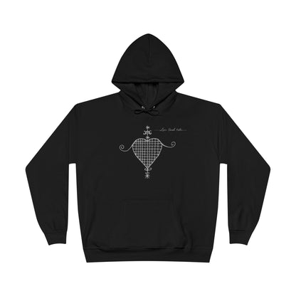 Love Ovah Hate Hoodie — Heart Grid Pullover