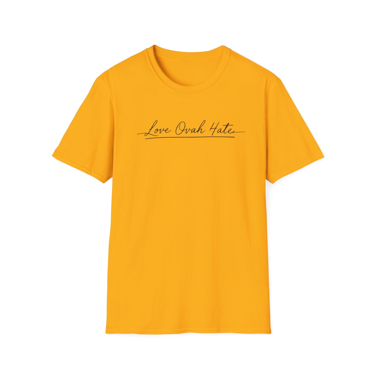 Love Ovah Hate T-Shirt — Handwritten Script Love Tee