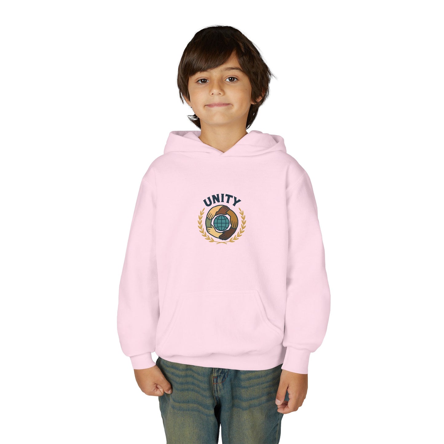 Youth Unity Globe Hoodie — 'Unity' Graphic Youth Hoodie