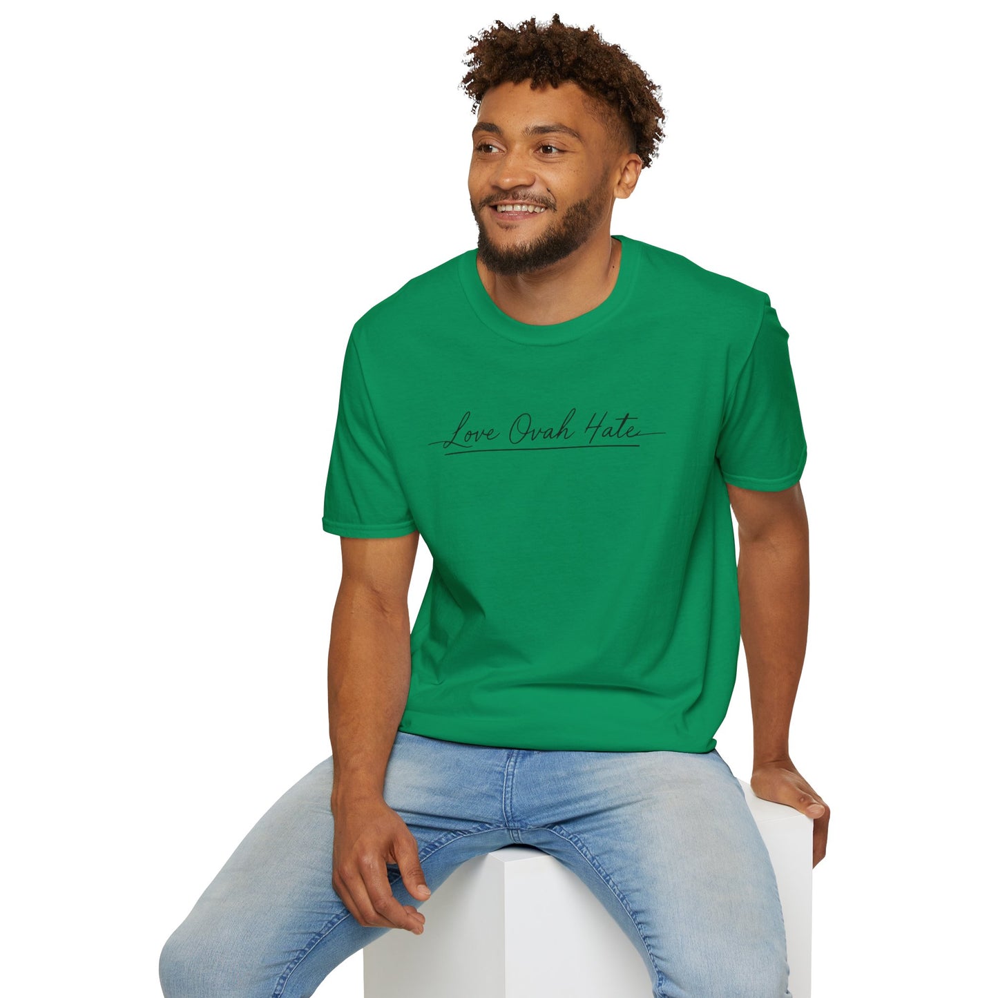 Love Ovah Hate T-Shirt — Handwritten Script Love Tee