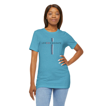 LOVEOVAHHATE Vertical Cross Graphic Tee