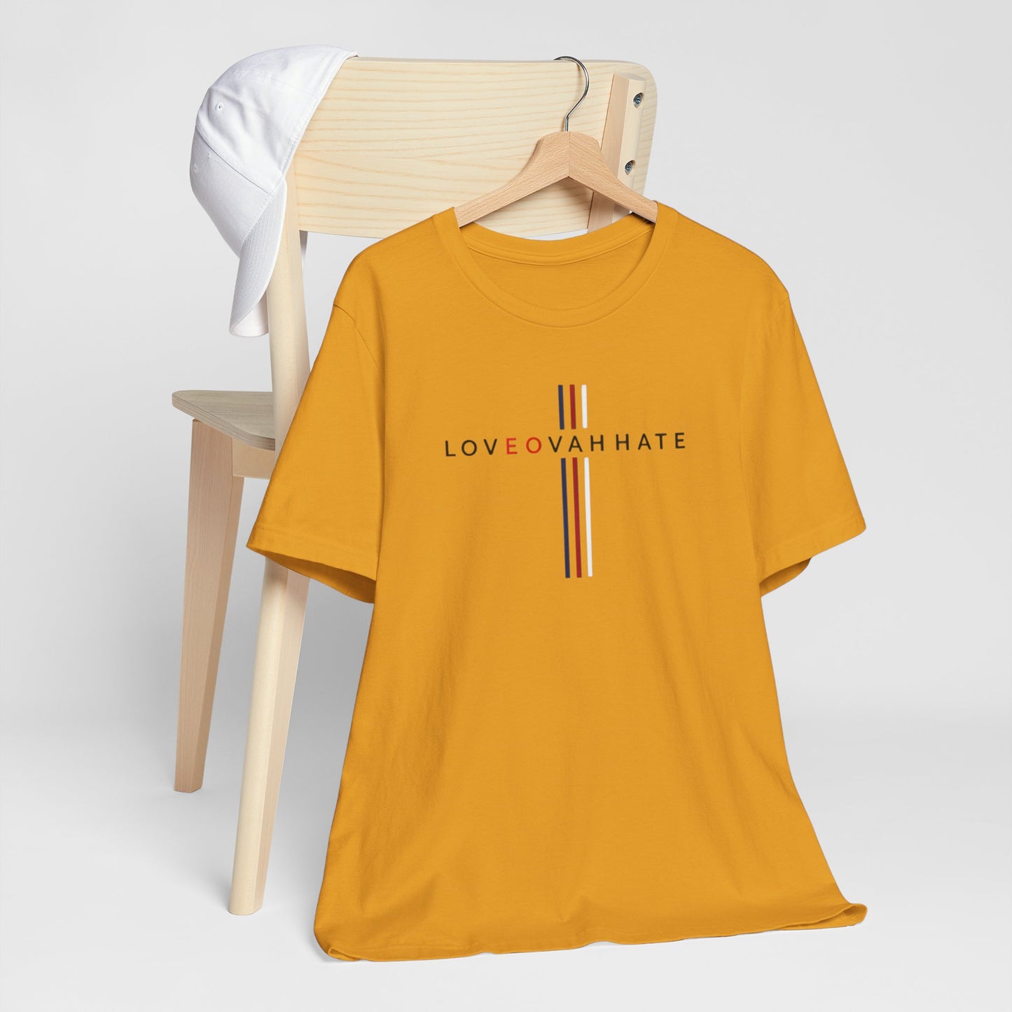 LOVEOVAHHATE Vertical Cross Graphic Tee