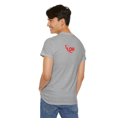 LOVE OVAH HATE— Bold Red & Black Statement Shirt