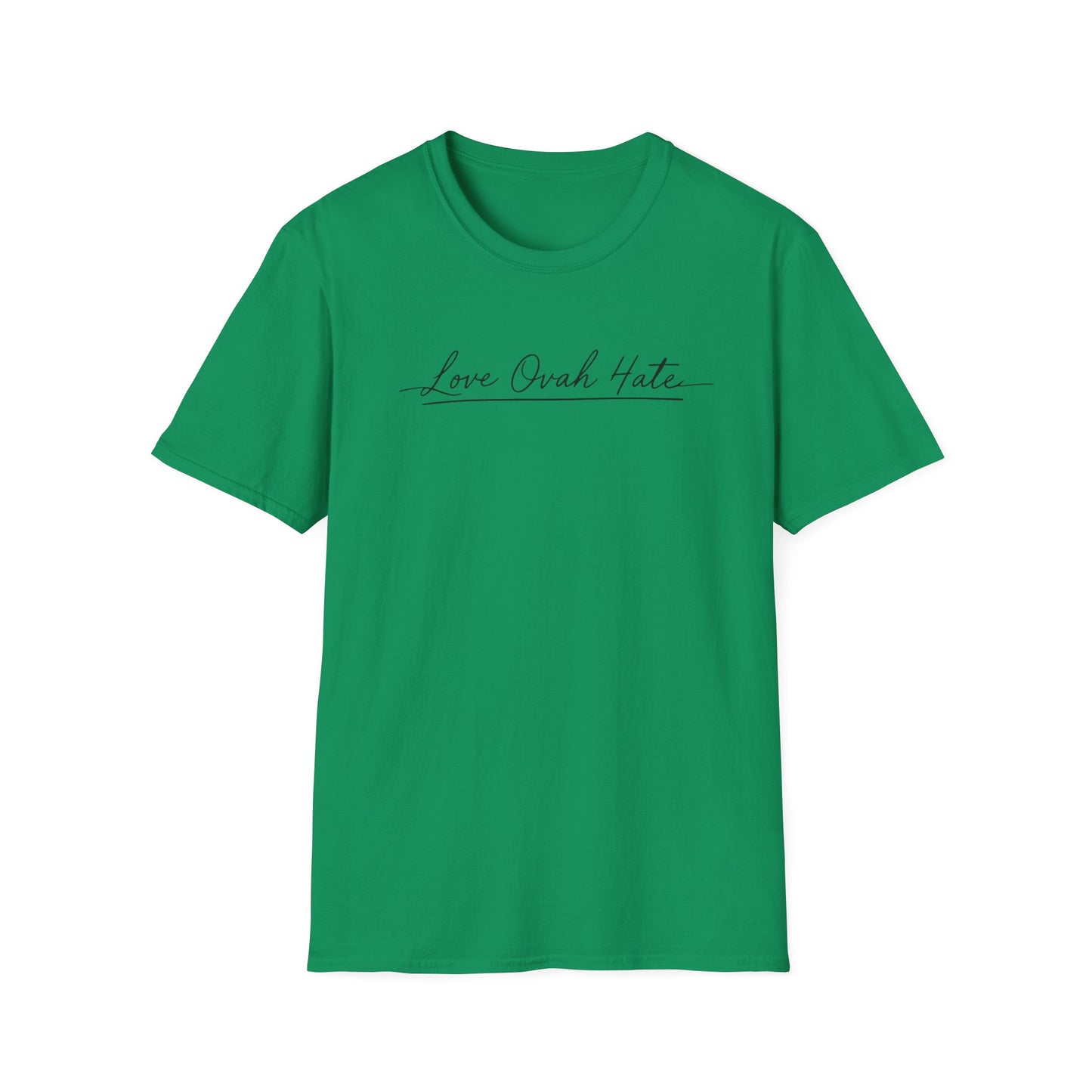 Love Ovah Hate T-Shirt — Handwritten Script Love Tee