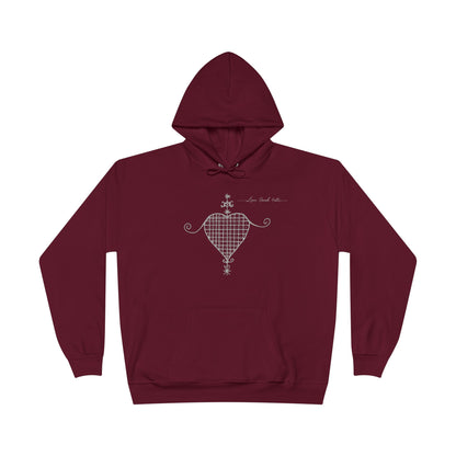 Love Ovah Hate Hoodie — Heart Grid Pullover