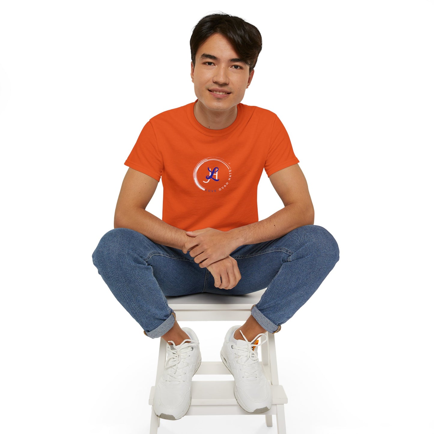Baumwoll-T-Shirt Qualität Konstruktion gerippter Kragen Unisex Passform 