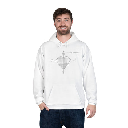 Love Ovah Hate Hoodie — Heart Grid Pullover