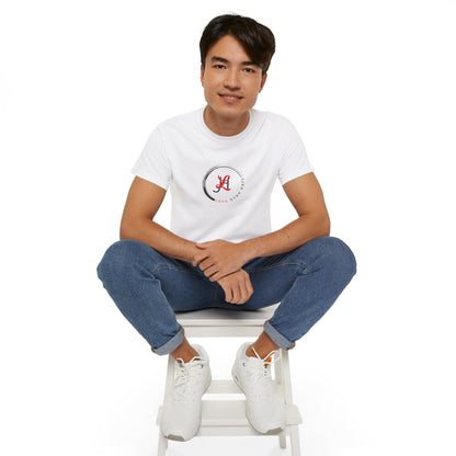 Baumwoll-T-Shirt Qualität Konstruktion gerippter Kragen Unisex Passform 