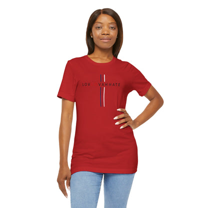 LOVEOVAHHATE Vertical Cross Graphic Tee