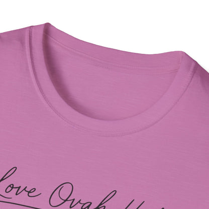 Love Ovah Hate T-Shirt — Handwritten Script Love Tee