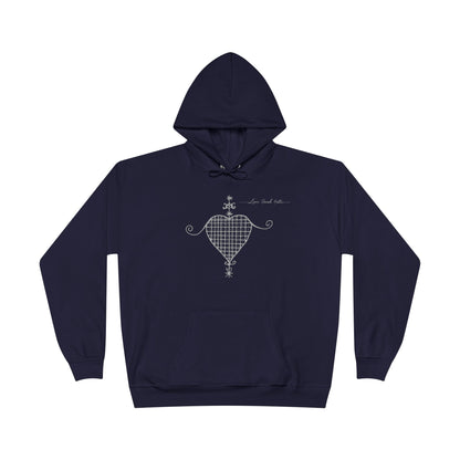 Love Ovah Hate Hoodie — Heart Grid Pullover