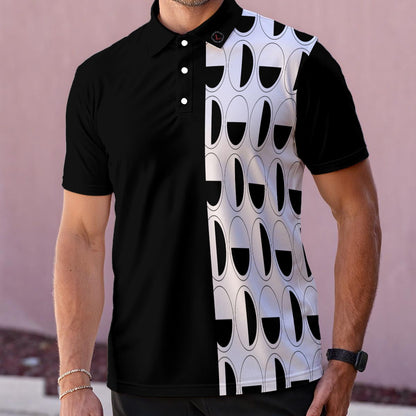 Love Ovah Hate Men's Classic Polo Collar Shirt