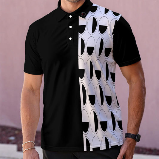 Love Ovah Hate Men's Classic Polo Collar Shirt