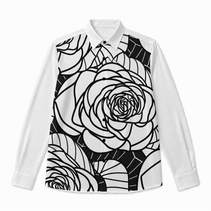 Men's Silk Long-Sleeved Shirt