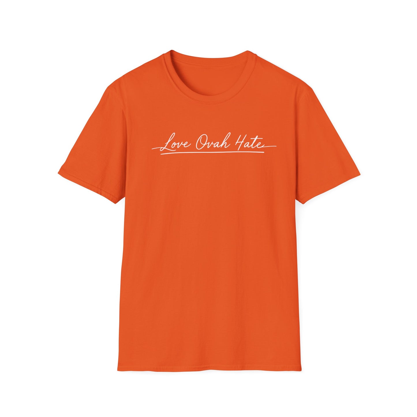 Love Ovah Hate T-Shirt — Handwritten Script Love Tee