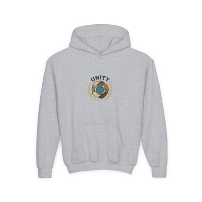 Youth Unity Globe Hoodie — 'Unity' Graphic Youth Hoodie