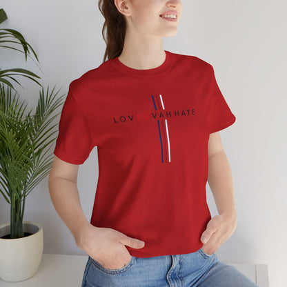 LOVEOVAHHATE Vertical Cross Graphic Tee