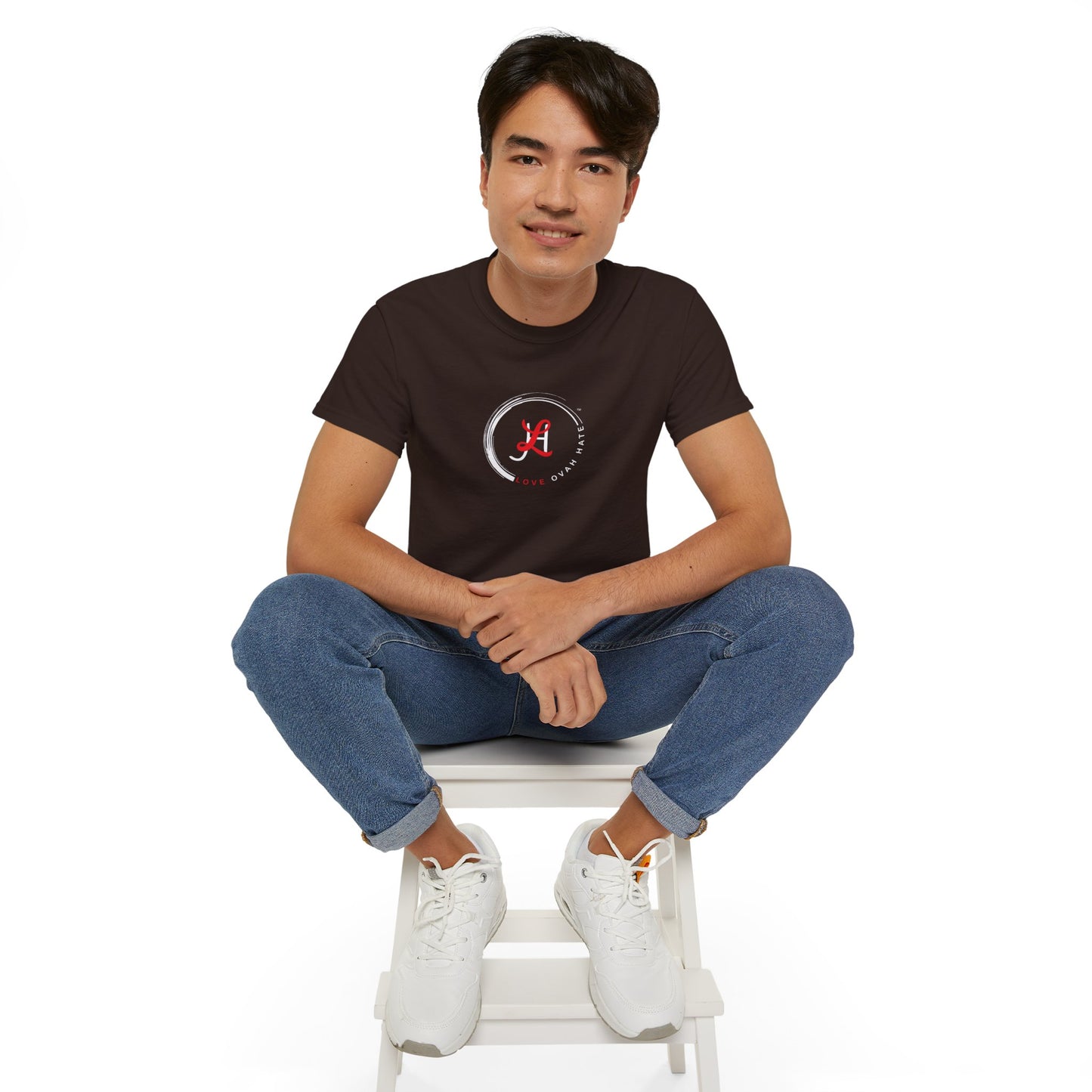 Baumwoll-T-Shirt Qualität Konstruktion gerippter Kragen Unisex Passform 