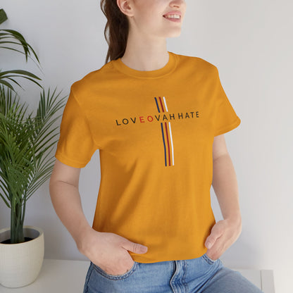 LOVEOVAHHATE Vertical Cross Graphic Tee