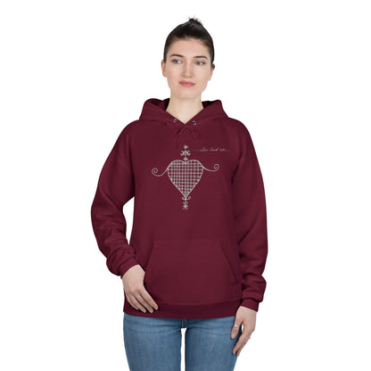 Love Ovah Hate Hoodie — Heart Grid Pullover