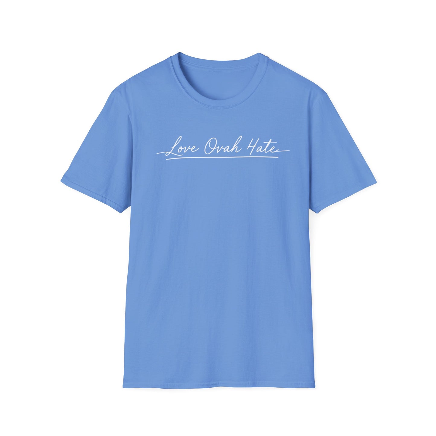 Love Ovah Hate T-Shirt — Handwritten Script Love Tee