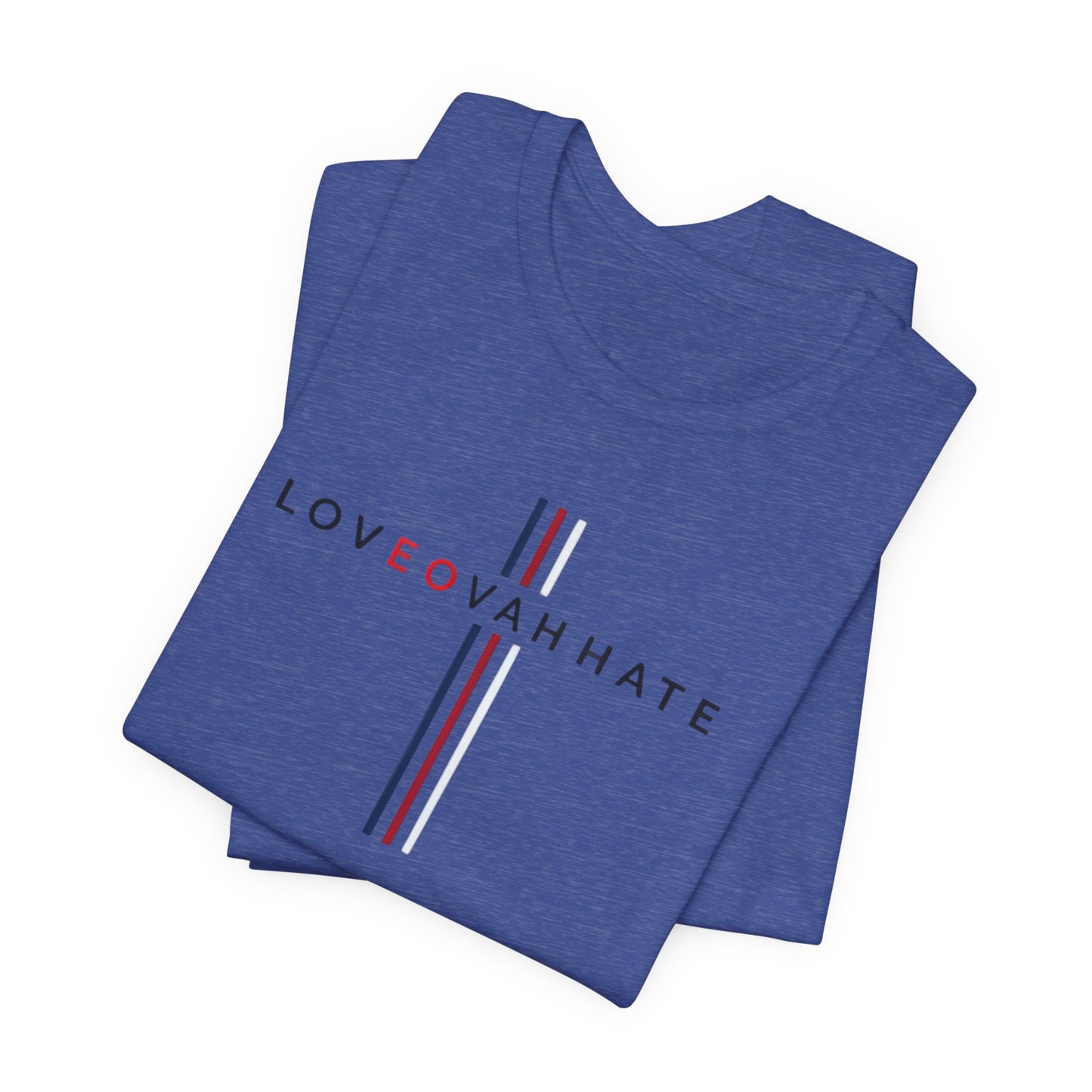 LOVEOVAHHATE Vertical Cross Graphic Tee