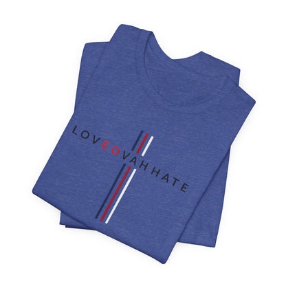 LOVEOVAHHATE Vertical Cross Graphic Tee