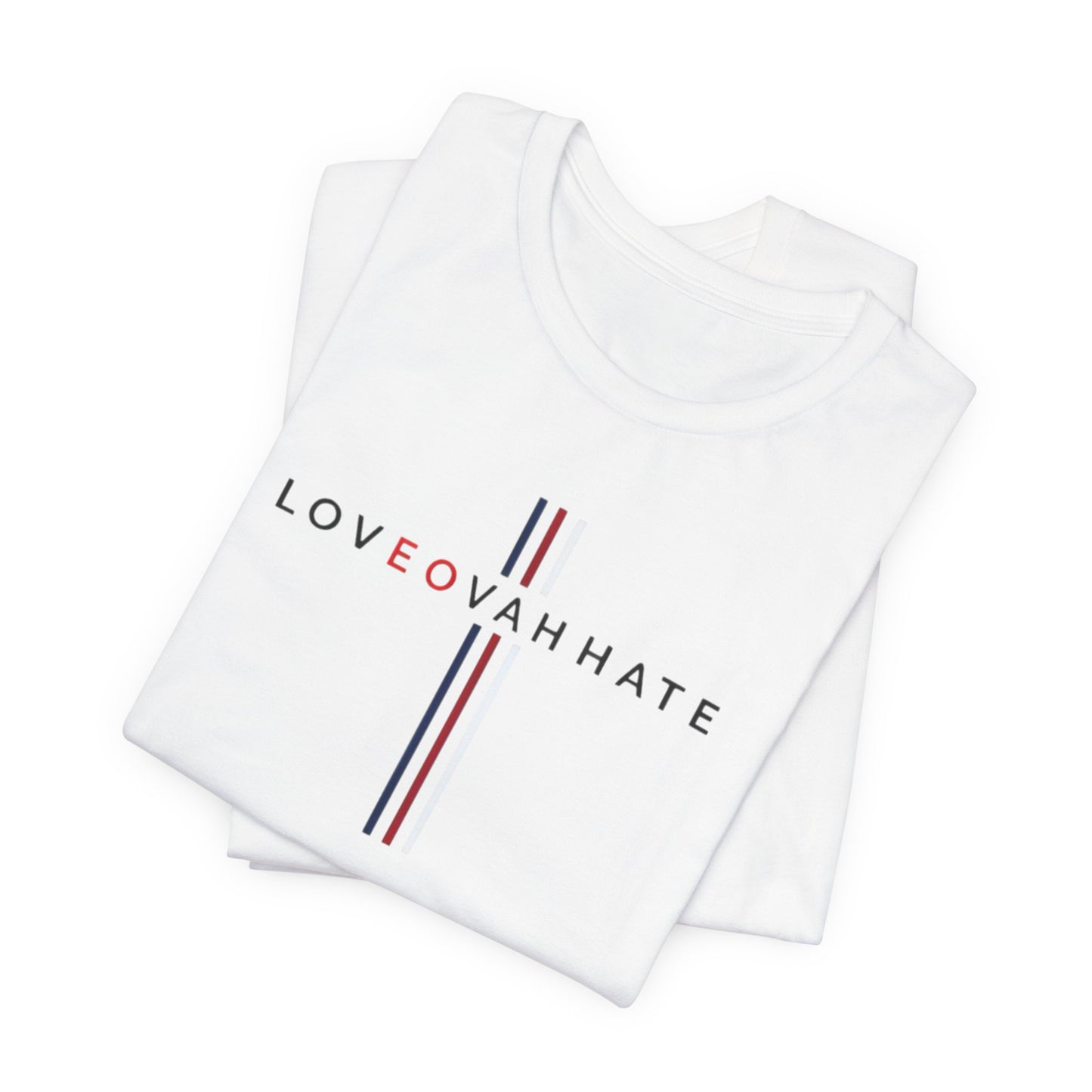 LOVEOVAHHATE Vertical Cross Graphic Tee