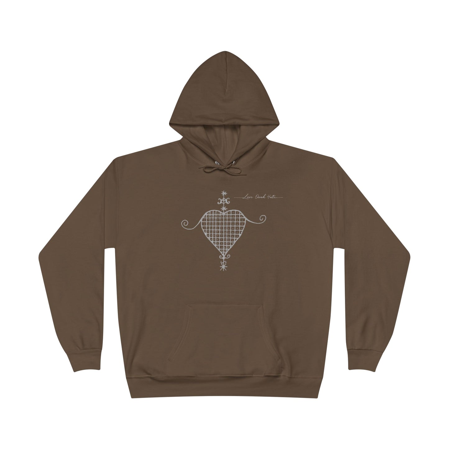 Love Ovah Hate Hoodie — Heart Grid Pullover