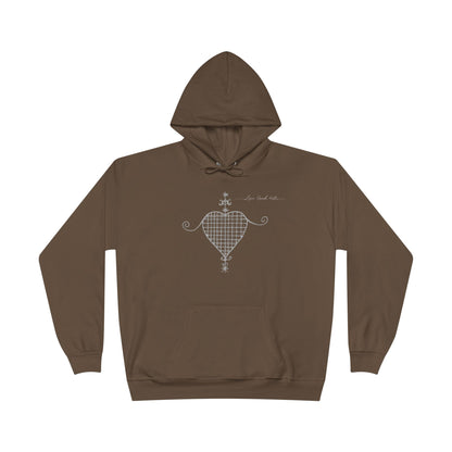 Love Ovah Hate Hoodie — Heart Grid Pullover