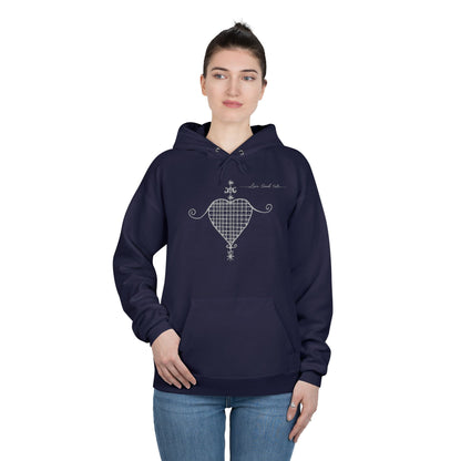Love Ovah Hate Hoodie — Heart Grid Pullover