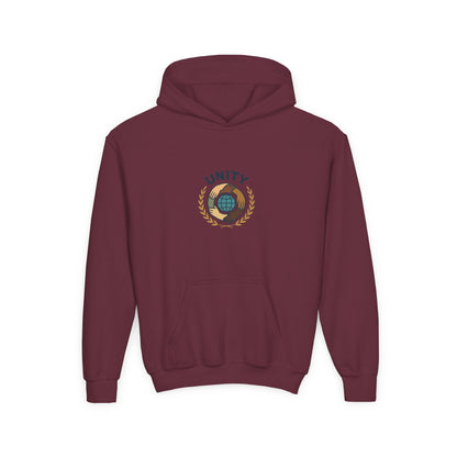 Youth Unity Globe Hoodie — 'Unity' Graphic Youth Hoodie