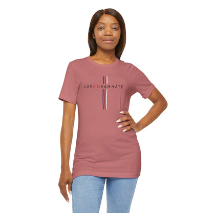 LOVEOVAHHATE Vertical Cross Graphic Tee
