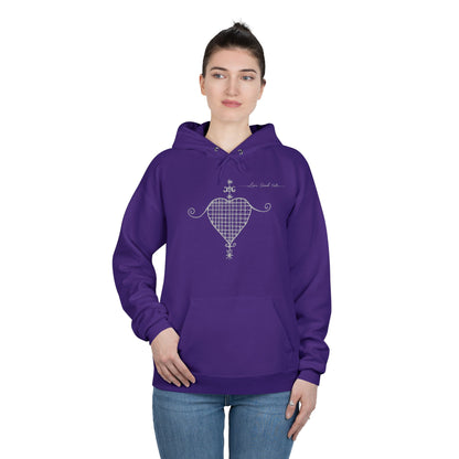 Love Ovah Hate Hoodie — Heart Grid Pullover