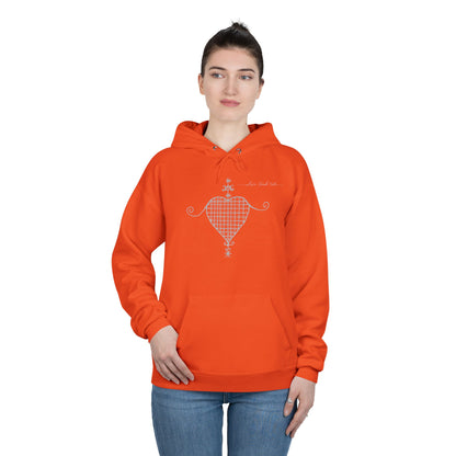 Love Ovah Hate Hoodie — Heart Grid Pullover