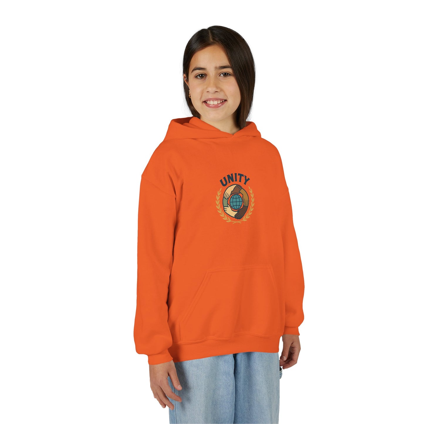 Youth Unity Globe Hoodie — 'Unity' Graphic Youth Hoodie