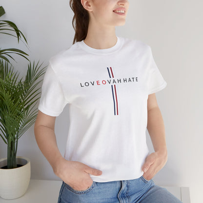 LOVEOVAHHATE Vertical Cross Graphic Tee