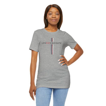 LOVEOVAHHATE Vertical Cross Graphic Tee