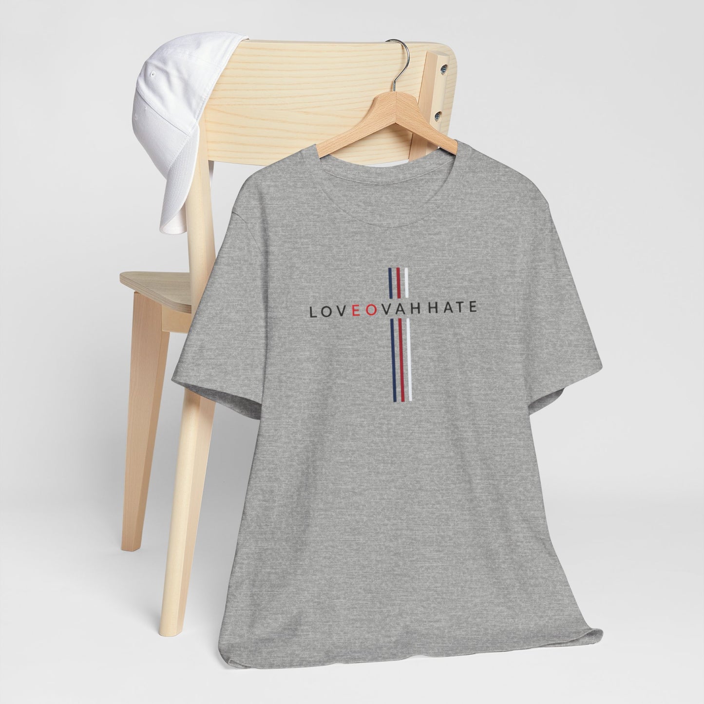 LOVEOVAHHATE Vertical Cross Graphic Tee