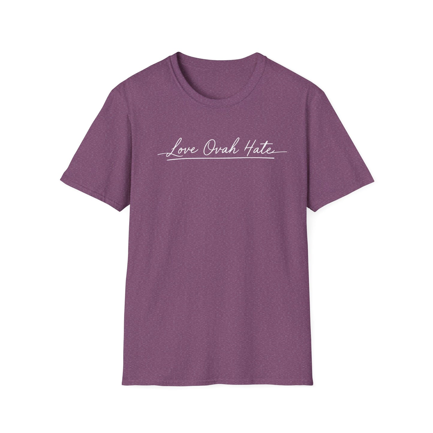 Love Ovah Hate T-Shirt — Handwritten Script Love Tee