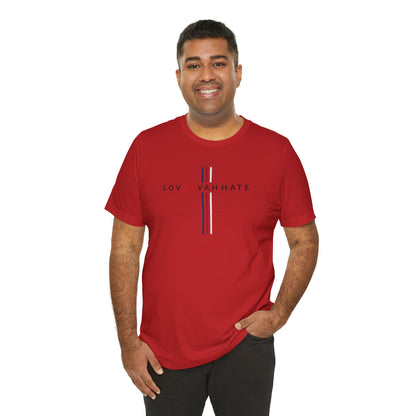 LOVEOVAHHATE Vertical Cross Graphic Tee