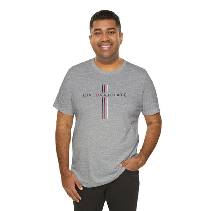 LOVEOVAHHATE Vertical Cross Graphic Tee