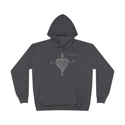 Love Ovah Hate Hoodie — Heart Grid Pullover