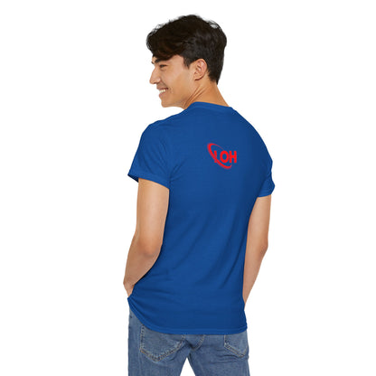 LOVE OVAH HATE— Bold Red & Black Statement Shirt