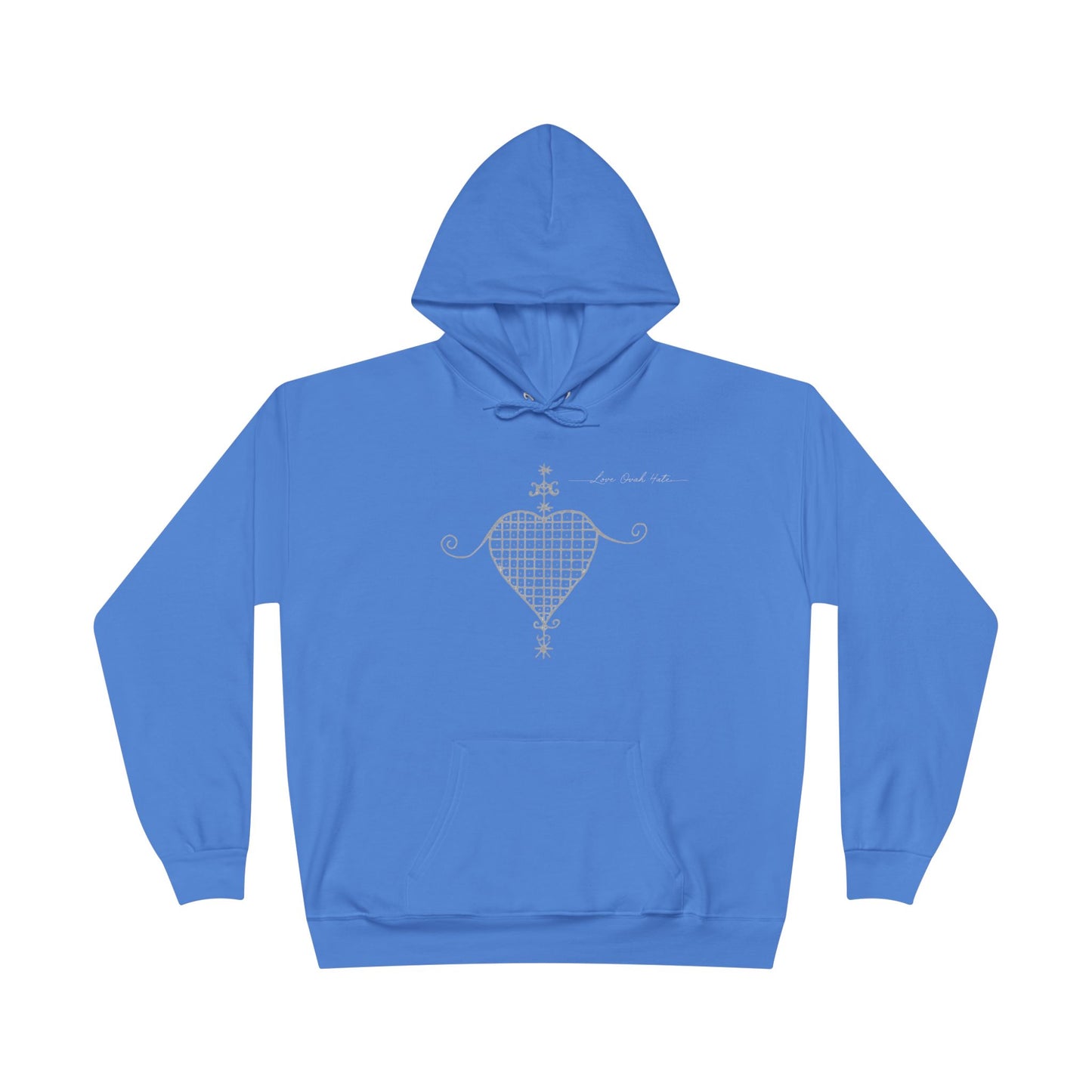 Love Ovah Hate Hoodie — Heart Grid Pullover