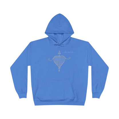 Love Ovah Hate Hoodie — Heart Grid Pullover