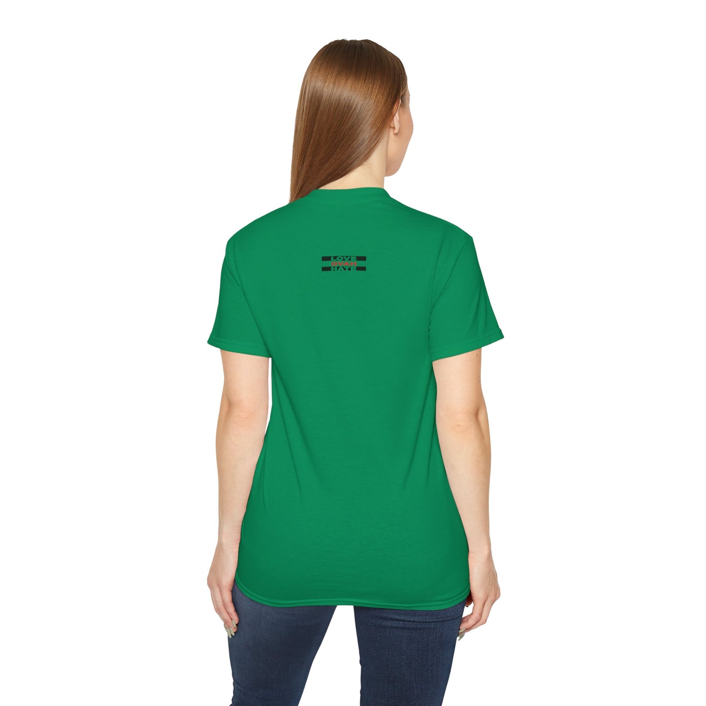 Baumwoll-T-Shirt Qualität Konstruktion gerippter Kragen Unisex Passform 