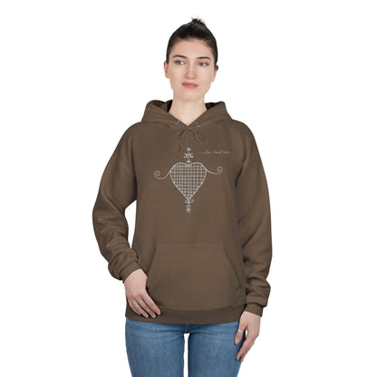 Love Ovah Hate Hoodie — Heart Grid Pullover