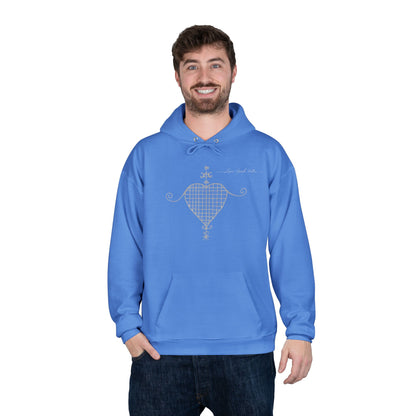 Love Ovah Hate Hoodie — Heart Grid Pullover
